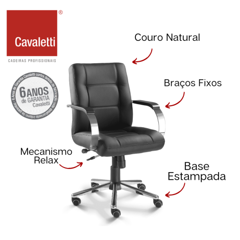 Cavaletti Prime e Master - Diretor Giratória /Relax / Braços Fixos / Base Estampada