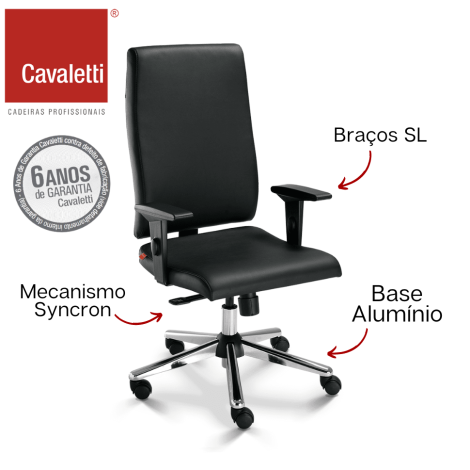 Cavaletti Slim - Presidente Giratória / Syncron / Braço SL / Base Alumínio